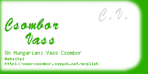 csombor vass business card